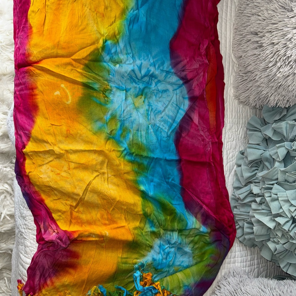 Vibrant Tie-Dye Scarf